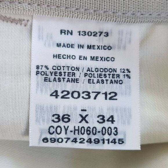 Lee Straight Leg Khaki Pants NWT Size 36 X 34 Lee Khaki Chino Pants - Picture 7 of 11